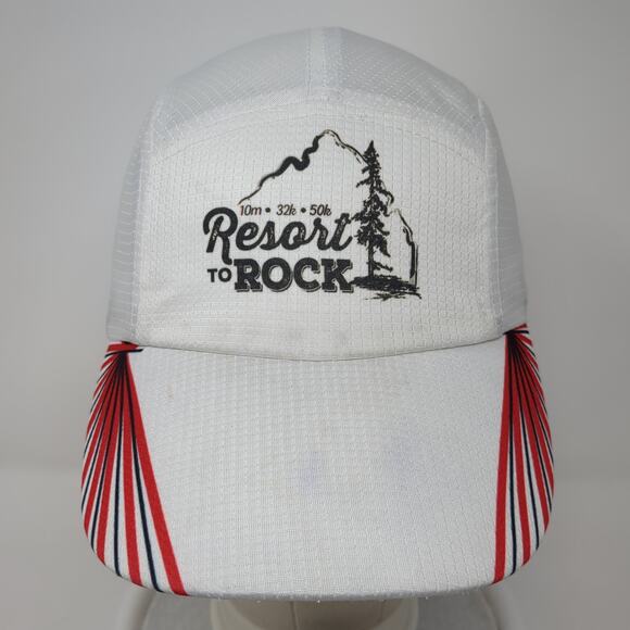 Resort To Rock Slideback 5 Panel Hat White One Size Outdoor Headsweats - Picture 2 of 9